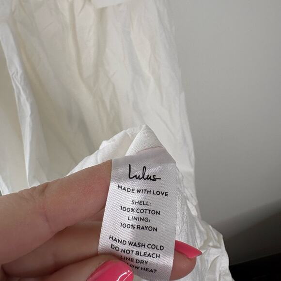 Lulus Strolling Sicily White Pleated Backless Midi Dress NWT Size Medium Pockets - Picture 9 of 9